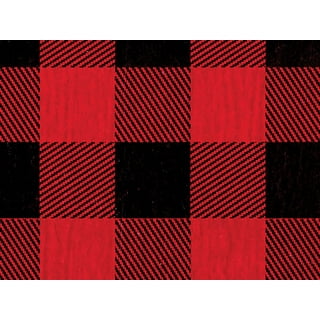 Santa Buffalo Plaid Wishes Kraft Red and Black Holiday /Christmas Gift Wrap  Wrapping Paper 15ft Roll 