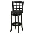thumbnail image 2 of Boraam Kyoto 29 Inch High Back Swivel Wood Bar Stool with Black Faux Leather Seat, 2 of 2