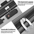 thumbnail image 2 of Checked Luggage PC ABS Hardside Suitcase with wheels USB Port Lightweight Luggage with TSA Lock 28 inch Silver, 2 of 7