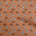 thumbnail image 1 of oneOone Cotton Flex Rust Brown Fabric Eye Print Sewing Craft Projects Fabric Prints By Yard 40 Inch Wide, 1 of 5