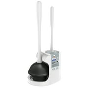 MR.Siga Toilet Plunger and Bowl Brush Combo, White, 1 Set