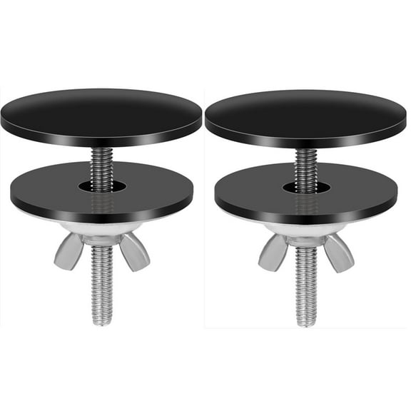 NOGIS 2pcs Kitchen Sink Hole Covers, 2" Black Sink Hole Cap Stainless Steel Faucet Hole Cover Black Stopper Hole Cover for Sink Tap Hole Plug (Black)