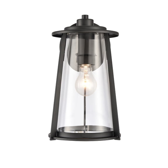 Elk Home Kennison 13 in. High 1-Light Outdoor Wall Sconce in Matte Black