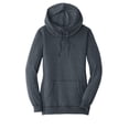 thumbnail image 3 of District Women's Lightweight Fleece Hoodie Dm493 - Heathered Navy - XS, 3 of 4