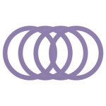 4Pcs Magnetic Adapter Ring, Magnetic Wireless Charger Conversion, Light Purple
