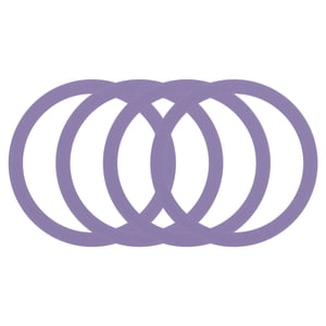 4Pcs Anneau d'adaptateur magnétique, Conversion de chargeur sans fil magnétique, violet clair