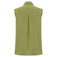 thumbnail image 6 of Womens Blouses Sleeveless Business Casual Tops Collared Solid Color Button Down Spring Summer Shirts, 6 of 7