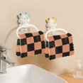 thumbnail image 6 of Black Orange Checked Pattern Dish Towels 6 Pack Kitchen Cleaning Dish Cloths Absorbent Reuseable Cleaning Cloths 11'' x 11'', 6 of 9