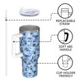 thumbnail image 3 of Camouflage 40oz Tumbler– Stainless Steel Insulated Tumbler with Handle and Straw, Large Capacity Travel Cup for Hot & Cold Drinks, 3 of 6