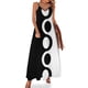 thumbnail image 1 of Vestido sin mangas blanco y negro elegante para mujer, suelto, de manga larga, de noche, para fiesta, 1 of 7