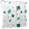 thumbnail image 2 of YFYANG Waterproof Bathroom Shower Curtain, Green Leaves Berries Pattern Shower Curtain Set with Hooks, Home Bathroom Tub Decor - 72 "x72", Iron Hooks, 2 of 6