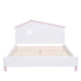thumbnail image 4 of 3-Pieces Bedroom Sets Full Size Platform Bed with Nightstand and Storage dresser,White&Pink 23AAH, 4 of 9