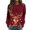 Wine, variant on Tanghaowl Sweatshirts for Women Loose Fit Print Casual Crewneck Pullover Soft Winter Warm Sweatshirt Long Sleeve Cozy Loungewear Holiday Outfit Grey L