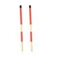 thumbnail image 1 of 1 Pair Wooden Rod Frame Drum Brushes Sticks Replacement for Jazz Folk Music (Red), 1 of 2