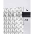thumbnail image 6 of Boho Gray Tier Curtains 36 Inch Length,Sheer Curtains for Bedroom Living Room Window White Chevron Stripes Abstract Geometric Rod Pocket Drapes Kitchen Curtains Small Half Window 27.5"x36" 2 Panels, 6 of 6