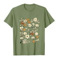 thumbnail image 4 of Gamivast Shirts for Women Cute Boho Floral Graphic Tees Casual Short Sleeve Wildflowers Summer Nature T Shirts Tops Green S Clothes Under $5.00 Purchase History for My Accounts, 4 of 4