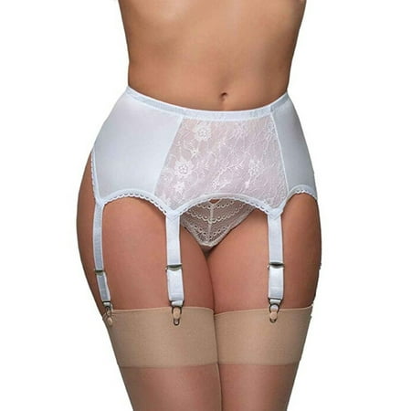 

Loliuicca 6 Strap Garter Suspender Belt for Stockings