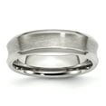 thumbnail image 1 of Acier Inoxydable Concave Biseauté Bord 6mm Brossé / Poli Bague 8 Taille, 1 of 5