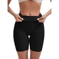 thumbnail image 5 of INSPIRE CHIC Women's High Rise Tummy Control Shaping Boyshorts Ice Silk Traceless Elastic Hip-Lifting Thigh Slimmers S Black, 5 of 6