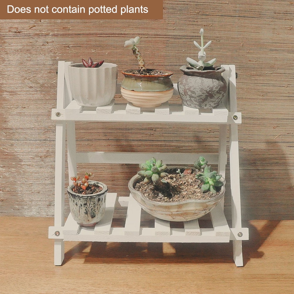 Plant Shelf Wooden Plant Stands Indoor Outdoor Plant Stands for Multiple Plants Holder Wood