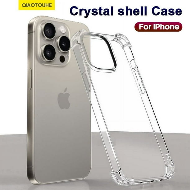 Luxury Clear Shockproof Case For iPhone 15 Pro Max Soft TPU Silicone Case  on For iPhone 15 Plus Transparent Back Cover 