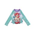 thumbnail image 3 of Disney Girls' Ariel Long Sleeve Rash Guard Swimsuit Set, Sizes 4-12, 3 of 4