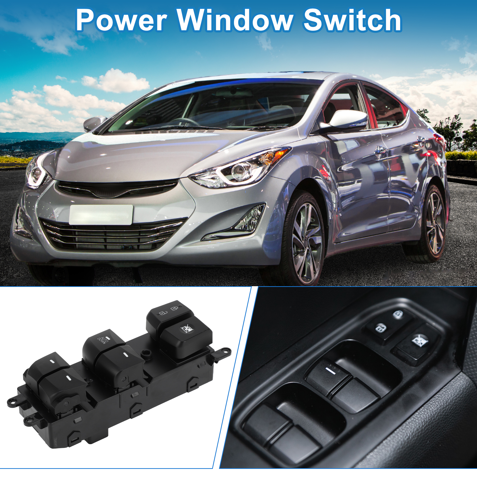 Unique Bargains Power Window Switch No.93570A5100 for Hyundai Elantra GT I30 2014-2016