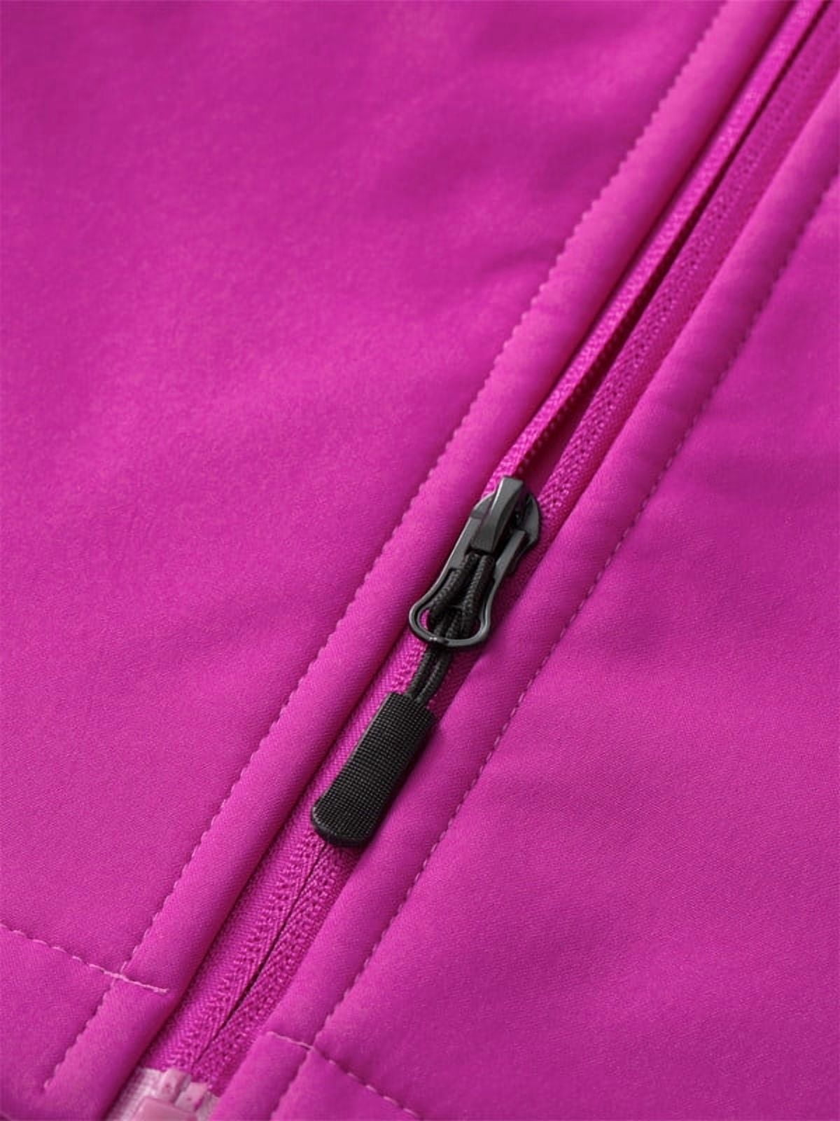 KVE Women's Hooded Softshell Vest Fleece Lined Windproof Zip Up Sleeveless Jacket Lightweight Coat for Running Purple X-Large