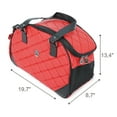 thumbnail image 3 of Small Pet Carrier for Small Dogs and Cats - Waterproof Faux Leather Pet Travel Tote Bag - Double Strap Travel Pet Carrier for Cat Travel Bag - 19.7 x 8.7 x 13.4 Inch - Red, 3 of 9