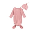 thumbnail image 3 of xiaxaixu Sac de Couchage et Bonnet pour Bébés, Couleur Unie, Manches Longues, Col Rond, 3 of 6