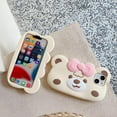 thumbnail image 2 of Kawaii Phone Cases Apply to iPhone 12 Pro Max,Cute Cartoon Bear Phone Case 3D Funny White Bear with Bow Case for Women Girls Soft Silicone Shockproof Cover for iPhone 12 Pro Max, 2 of 14