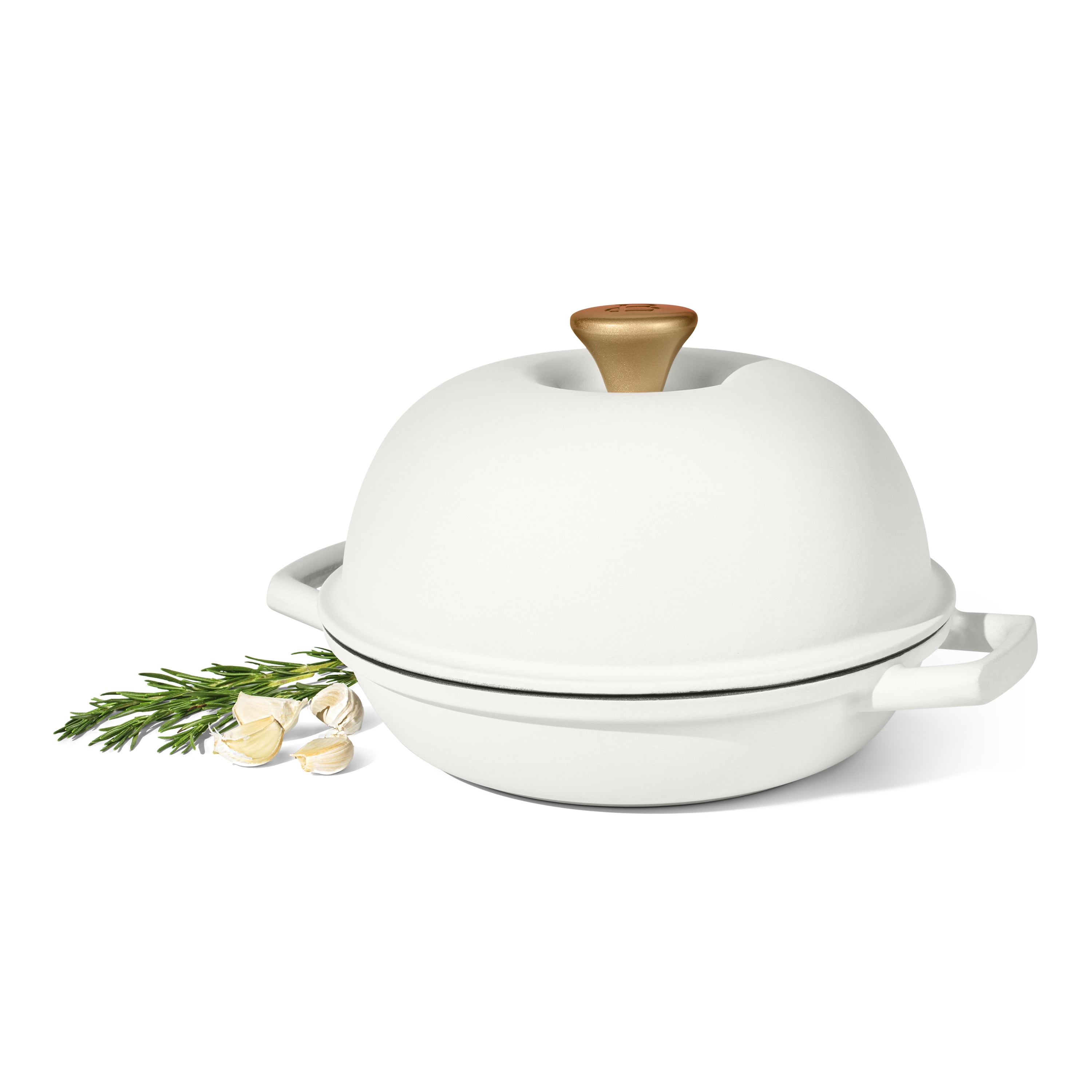 Beautiful Enameled Cast Iron Bread Oven, 10 inch, White Icing by Drew Barrymore