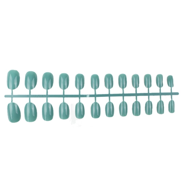24 piezas de uñas postizas de ataúd Qarigey sólidas usables ordenadas DIY Artificial acrílicas