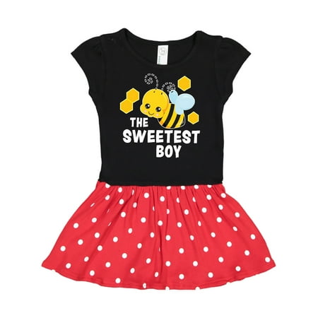 

Inktastic The Sweetest Boy with Bee and Honey Combs Gift Toddler Girl Dress