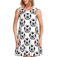 thumbnail image 1 of Disketp Happy Soccer para Vestido sin Mangas para Mujeres, Vestidos de Verano para Mujeres, Casual y Holgado para la Playa, 1 of 7
