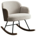 thumbnail image 2 of Paige Boucle Upholstered Mid Back Rocking Chair Beige, 2 of 12