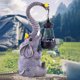 thumbnail image 4 of Adorno solar divertido de elefante con s pájaros decoración de elefante de la suerte para decoración de jardín al aire libre regalos del día de la madre para mujeres esposa y mamá, 4 of 6