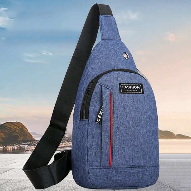Paquete de mensajero informal para hombre, bolso deportivo de un solo hombro de lona suave, bolsillos para exteriores Sywqhk Para Estrenar