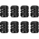 thumbnail image 1 of Tapas de válvulas de neumáticos [paquete de 8] Tapas de válvulas de neumáticos universales de aluminio para neumáticos de automóvil Marcador de neumáticos de automóvil Junta hexagonal, 1 of 5