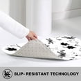 thumbnail image 2 of 1pc Black and White Absorbent Non-Slip Bathroom Thickened Flannel Rug Decor,Soft,Quick Drying,Suitable For Indoor/outdoor Use,Bathrooms,Bedrooms,Kitchens,Terrace,Laundry Rooms,16"x24", 2 of 7