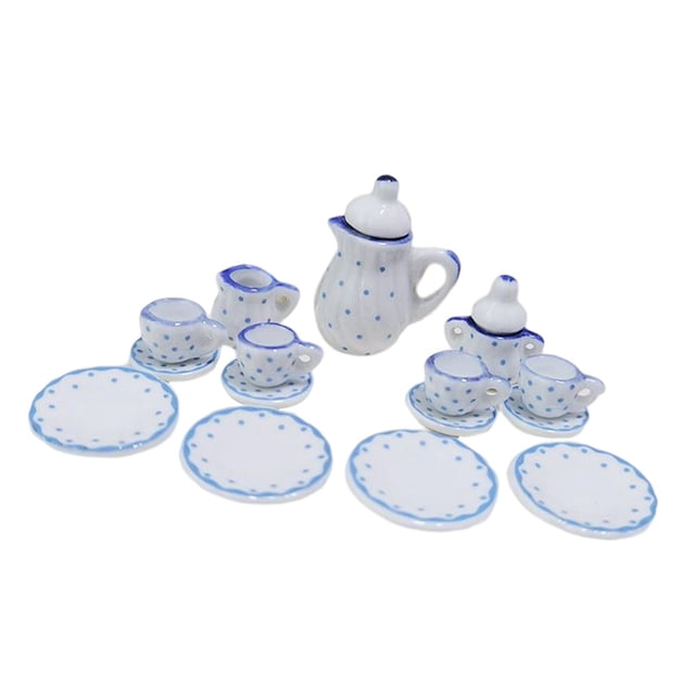 Miniatura Tetera Macarena 15x1:12 taza de té Accesorios de decoración DIY