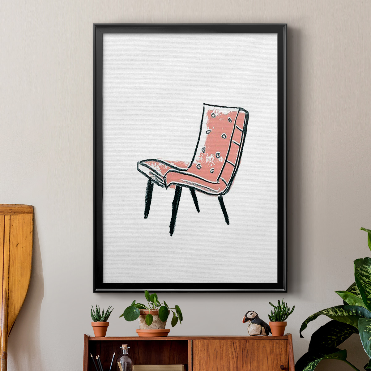 Take a Seat IX Premium Framed Print, in Gold, Black, or Silver - Ready to Hang