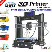 TRONXY P802D 3D Printer LCD Screen 3D Printer,Large Printing Area 220x220x180mm DIY 3D Printer Kit Acrylic Structure Black