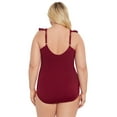 thumbnail image 5 of Time and Tru Women's and Plus Solid Ruffle Strap One Piece Swimsuit, Sizes S-3X, 5 of 11