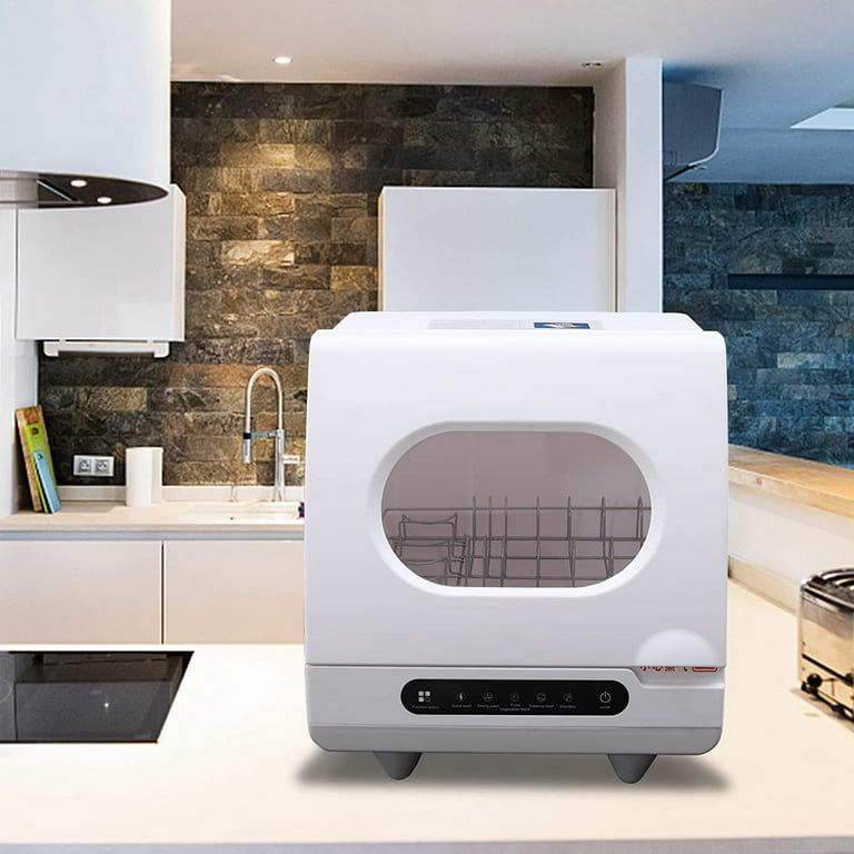 Portable Countertop Dishwasher 5-Liter Compact Portable Countertop  Dishwasher 360° Streak-Free Deep Cleaning 3 Washing Programs for