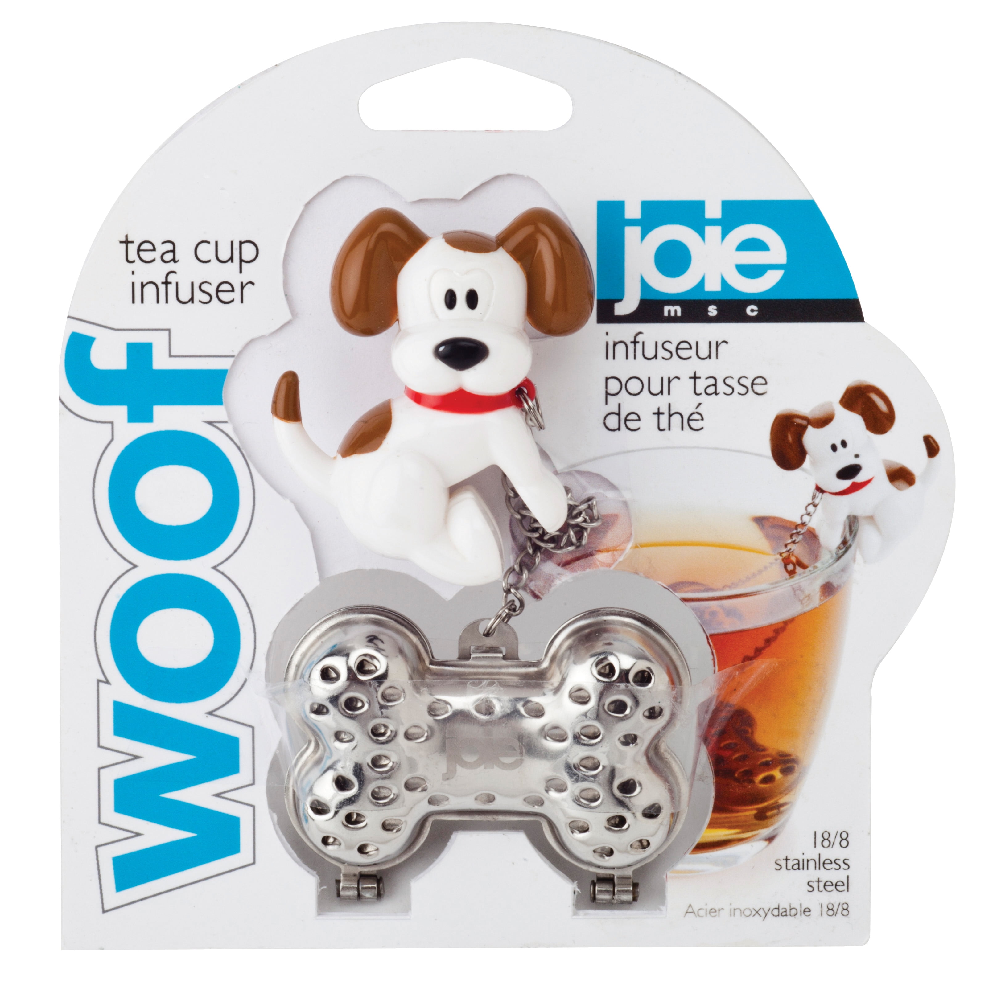 Joie Woof Tea Infuser, 18/8 Stainless Steel Infuser, Dog and Bone