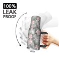 thumbnail image 3 of 40oz Pioneer Flower Floral Print Pattern Insulated Tumbler with Handle, BPA-Free Leak Proof Lid and Straws, Double Wall Vacuum, Hot 12h/Cold 34h, 3 of 6