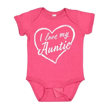 

Inktastic I Love My Auntie in White Chalk Heart Gift Baby Boy or Baby Girl Bodysuit