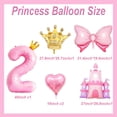 thumbnail image 2 of Globos de cumpleaños de princesas para decoración Aikitub, para niña de segundo año, 2 of 7