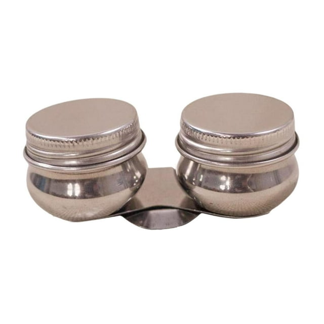 Taza de paleta de pintura al óleo, cucharón de pintura al óleo, contenedor de bote de pintura al óleo de dibujo portátil, contenedor de aceite para 2 piezas